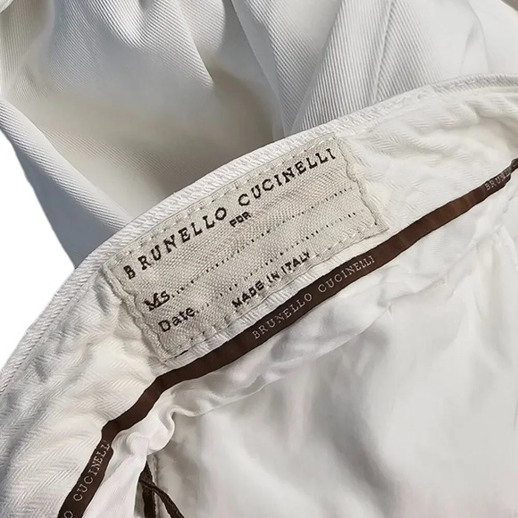 Brunello Cucinelli Womens Skinny Fit Jeans in White Low-Mid Rise Size 6 - Picture 5 of 14